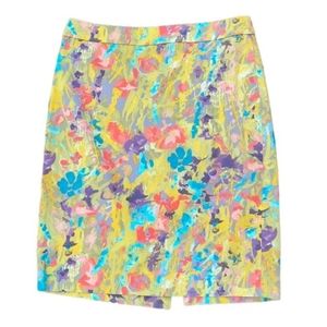 J Crew floral The pencil skirt size 12 37532